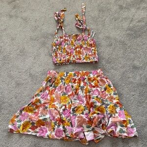 Petal & Pup Multicolor Floral Skirt